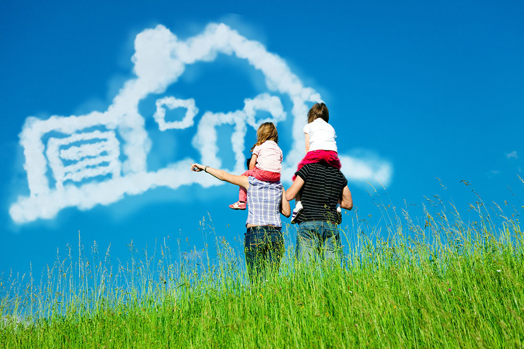 family dreaming of their own home